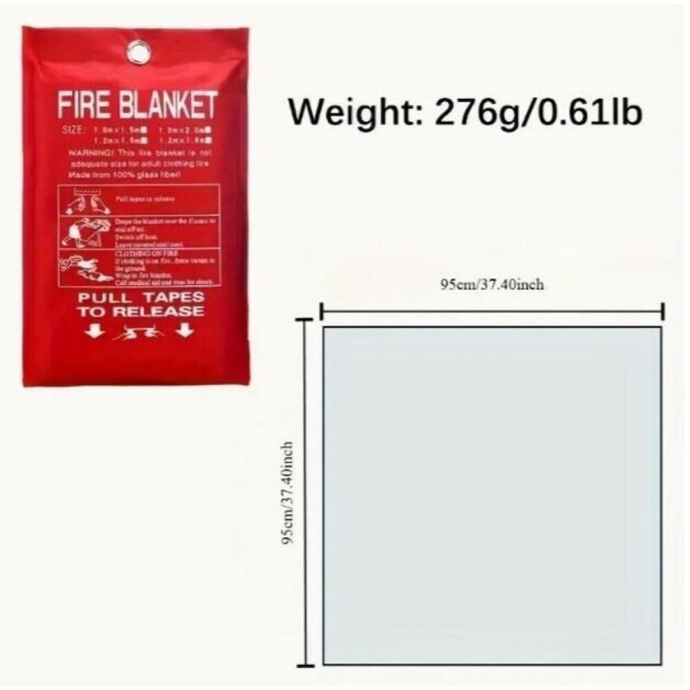 Emergency Fire Blanket 39''x39'' Reusable Ultimate Fire Defense Tool is Here - Picture 4 of 8